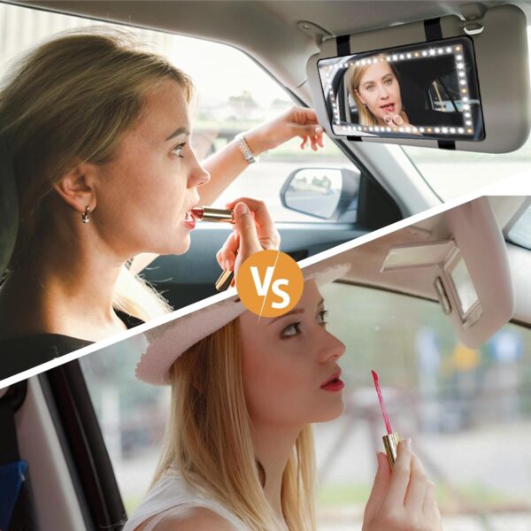 Car Mounted LED Beauty Mirror - Image 3