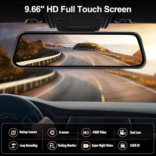 Mirror Dash Cam 9.66" - Image 2